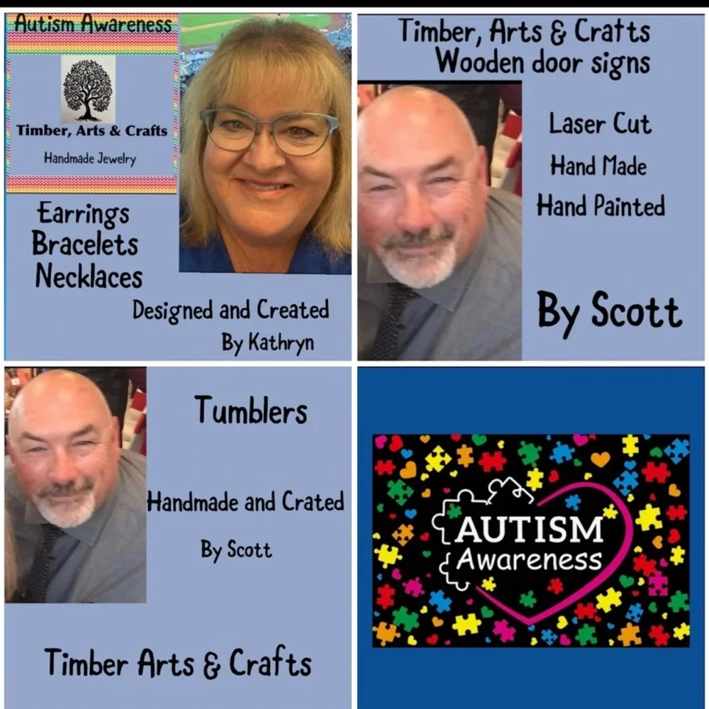 Autism Awareness Wooden Door Sign